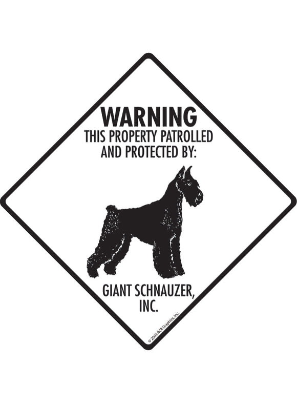 Giant Schnauzer - Warning! Property Sign or Sticker