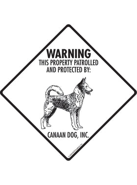 Canaan Dog - Warning! Property Sign or Sticker