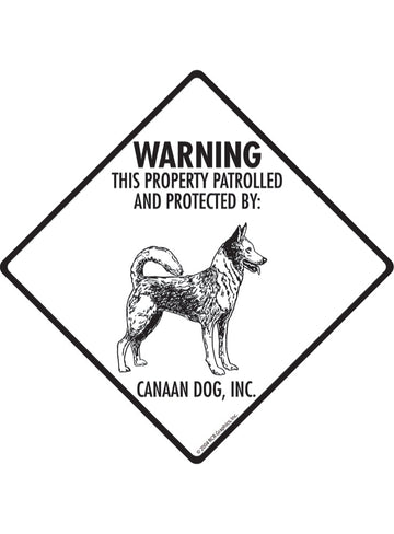 Canaan Dog - Warning! Property Sign or Sticker