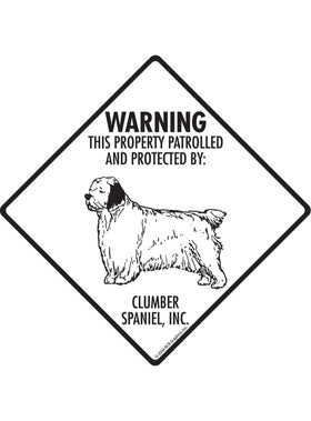 Clumber Spaniel - Warning! Property Sign or Sticker