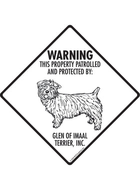 Glen of Imaal Terrier - Warning! Property Sign or Sticker