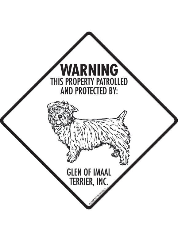 Glen of Imaal Terrier - Warning! Property Sign or Sticker