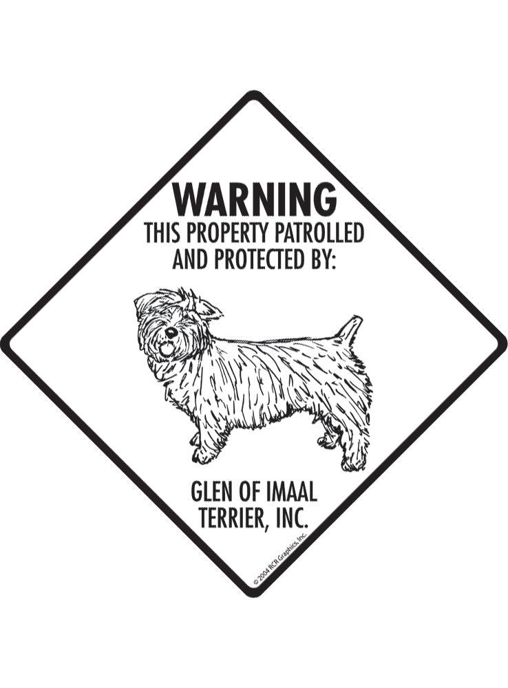 Glen of Imaal Terrier - Warning! Property Sign or Sticker
