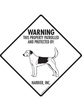 Harrier - Warning! Property Sign or Sticker
