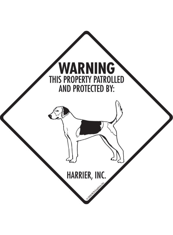 Harrier - Warning! Property Sign or Sticker