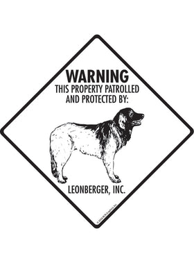 Leonberger - Warning! Property Sign or Sticker