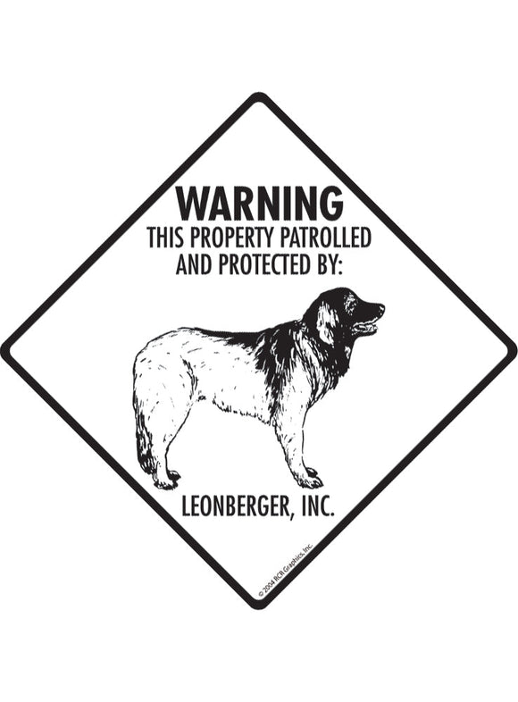 Leonberger - Warning! Property Sign or Sticker