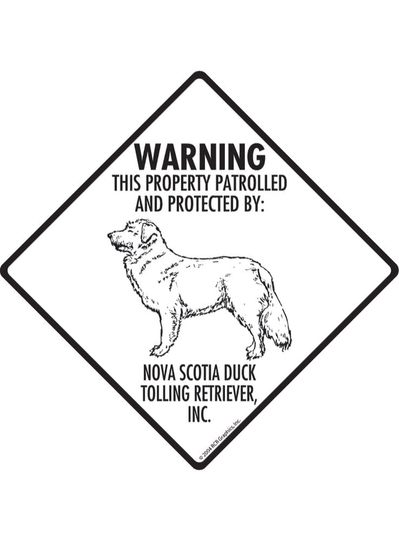 Nova Scotia Duck Tolling Retriever - Warning! Property Sign or Sticker