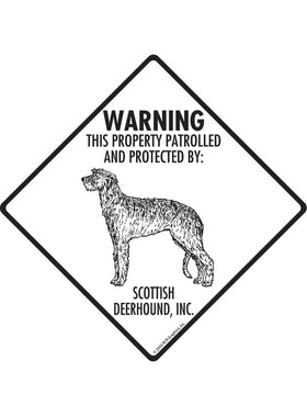 Scottish Deerhound - Warning! Property Sign or Sticker