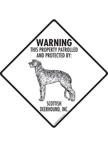 Scottish Deerhound - Warning! Property Sign or Sticker