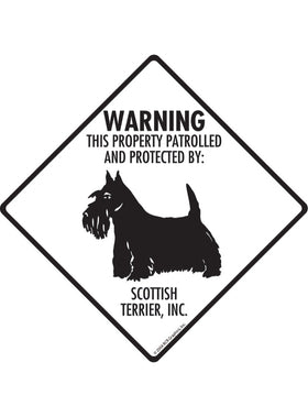 Scottish Terrier - Warning! Property Sign or Sticker