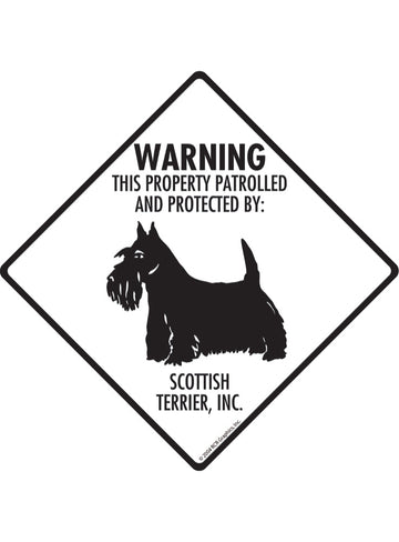 Scottish Terrier - Warning! Property Sign or Sticker