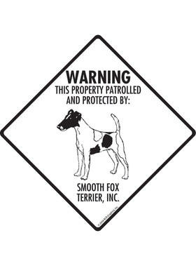 Smooth Fox Terrier - Warning! Property Sign or Sticker