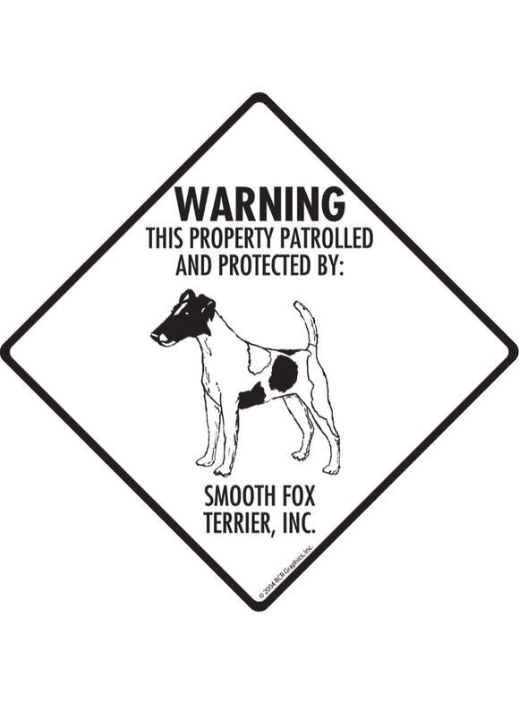 Smooth Fox Terrier - Warning! Property Sign or Sticker
