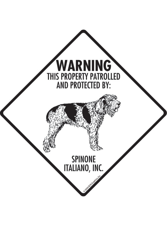 Spinone Italiano - Warning! Property Sign or Sticker
