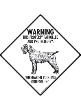 Wirehaired Pointing Griffon - Warning! Property Sign or Sticker
