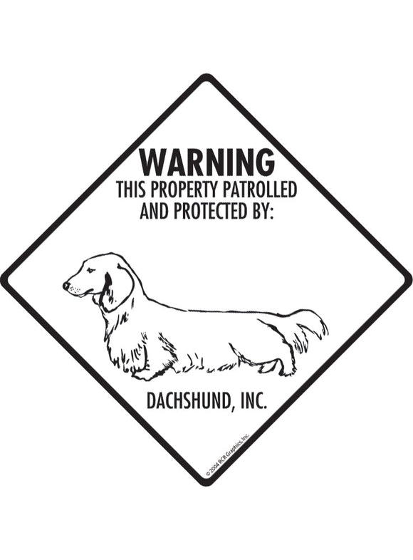 Dachshund - Warning! Property Sign or Sticker