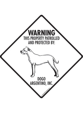 Dogo Argentino - Warning! Property Sign or Sticker