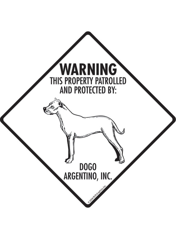 Dogo Argentino - Warning! Property Sign or Sticker