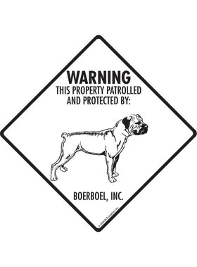 Boerboel - Warning! Property Sign or Sticker