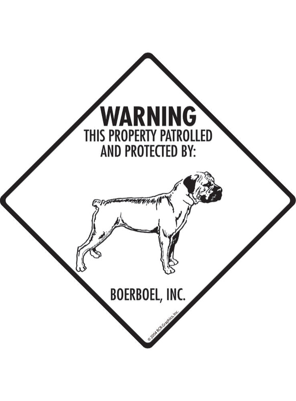 Boerboel - Warning! Property Sign or Sticker