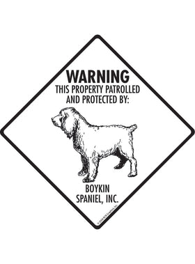Boykin Spaniel - Warning! Property Sign or Sticker