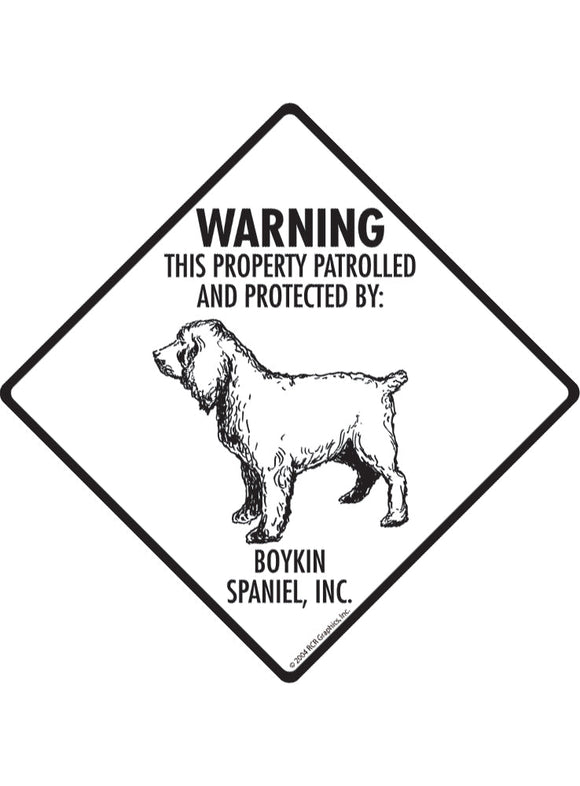 Boykin Spaniel - Warning! Property Sign or Sticker