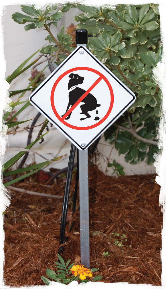 No Dog Pooping Signs or Sticker