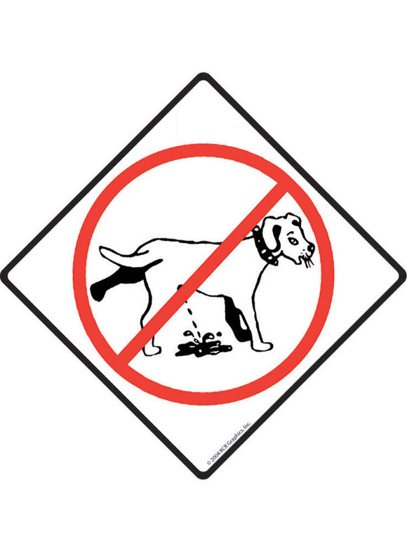 No Dog Peeing Exterior Dog Peeing Aluminum Sign or Vinyl Sticker