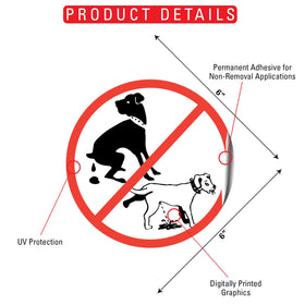 No Dog Pooping and Peeing Signs or Sticker - 0