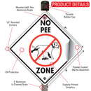 No Dog Pee Zone Signs or Sticker-4