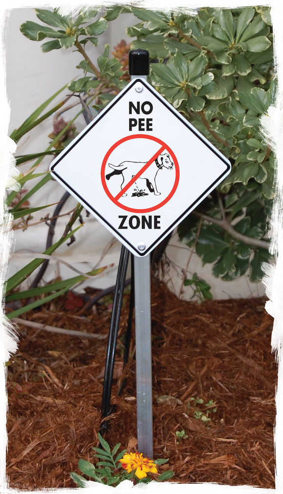No Dog Pee Zone Signs or Sticker