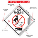 No Dog Poop and Pee Zone Signs or Sticker-3