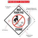 No Dog Poop and Pee Zone Signs or Sticker-2