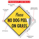 No Dog Peeing on Grass Signs or Sticker-3