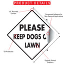Please Keep Dogs Off Lawn Signs or Sticker-2