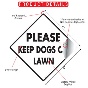 Please Keep Dogs Off Lawn Signs or Sticker - 0