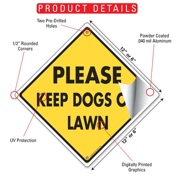Please Keep Dogs Off Lawn Signs or Sticker