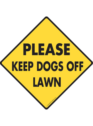 Please Keep Dogs Off Lawn Exterior Dog Pooping Aluminum Sign or Vinyl Sticker