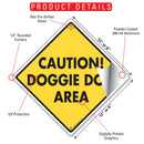 Caution! Doggie Doo Area Signs or Sticker-3