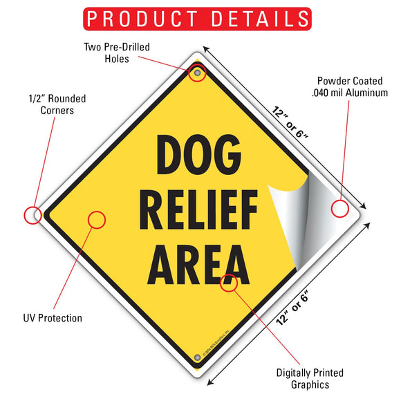 Dog Relief Area Signs or Sticker