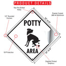 Potty Area with Dog Pooping Signs or Sticker-3