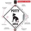 Potty Area with Dog Pooping Signs or Sticker-4