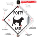 Potty Area with Dog Standing Signs or Sticker-4