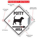 Potty Area with Dog Standing and Right Arrow Signs or Sticker-3