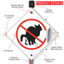 No Cat Pooping Signs or Sticker-4