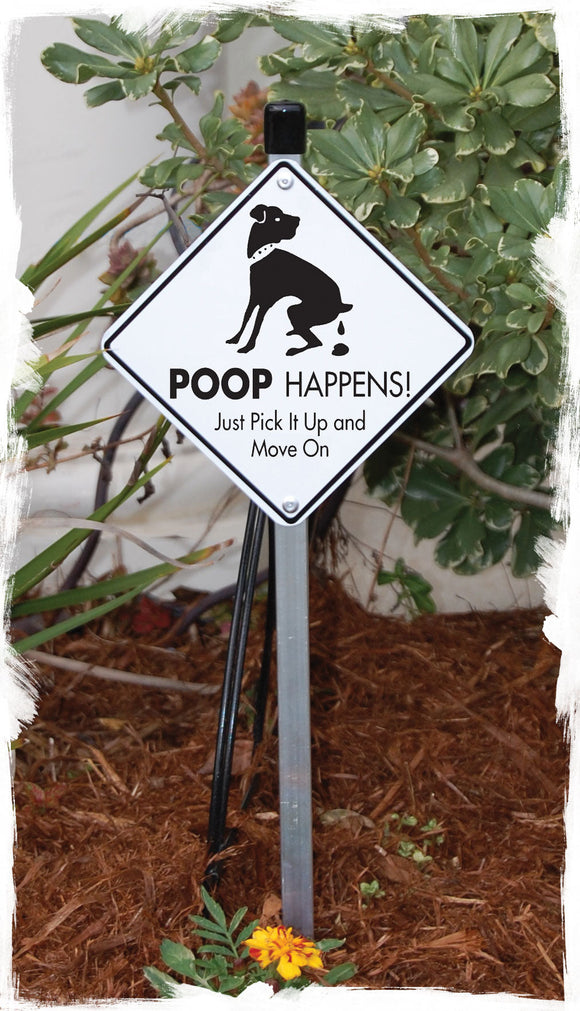 Poop Happens Dog Poop Signs or Sticker
