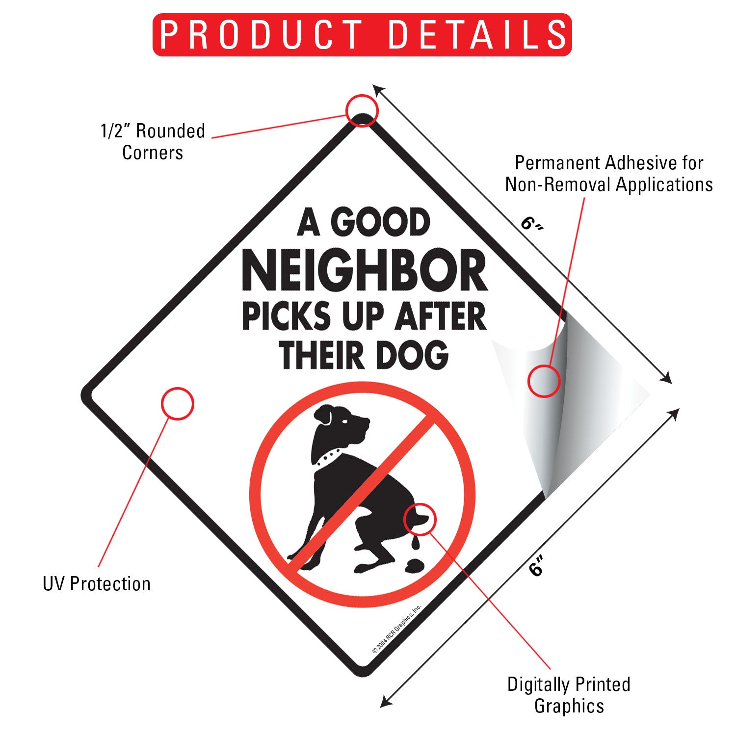 A Good Neighbor Picks Up Dog Poop Signs or Sticker - 0