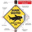 Shark Sighted - Enter at Own Risk Signs or Sticker-4