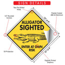 Alligator Sighted - Enter at Own Risk Signs or Sticker-3
